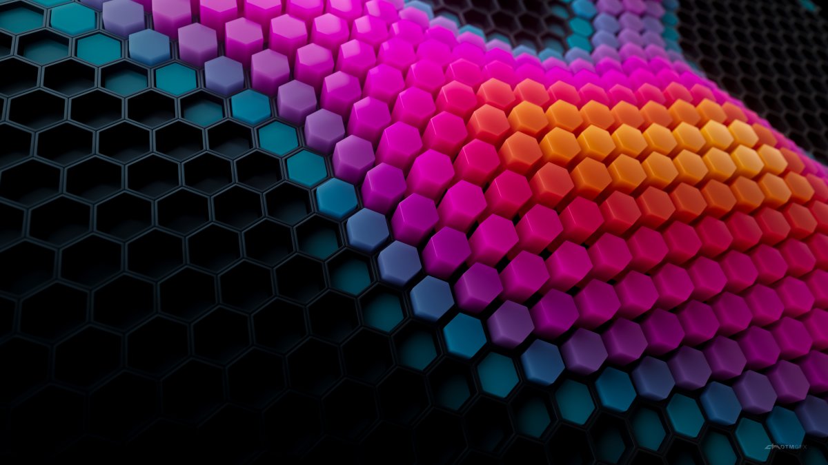 Colorful hexagon wallpaper