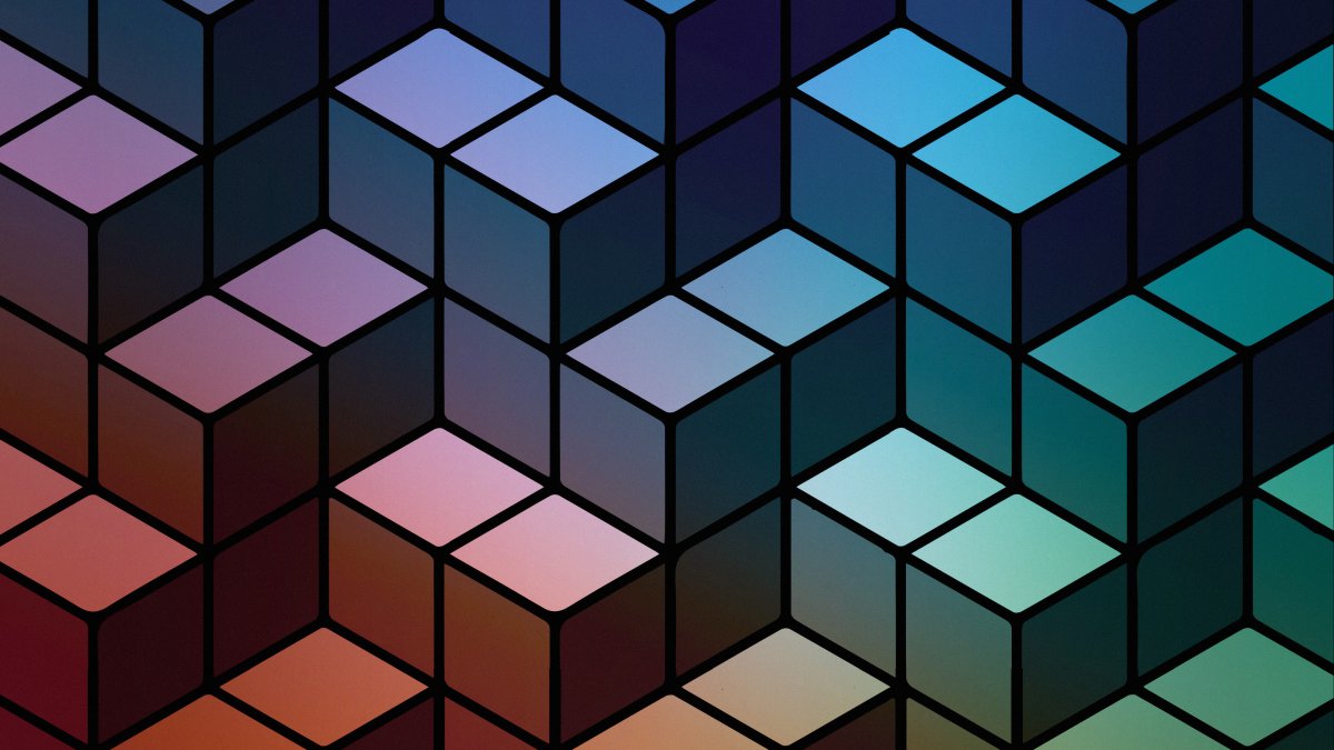 3D cubes abstract patterns geometric wallpaper